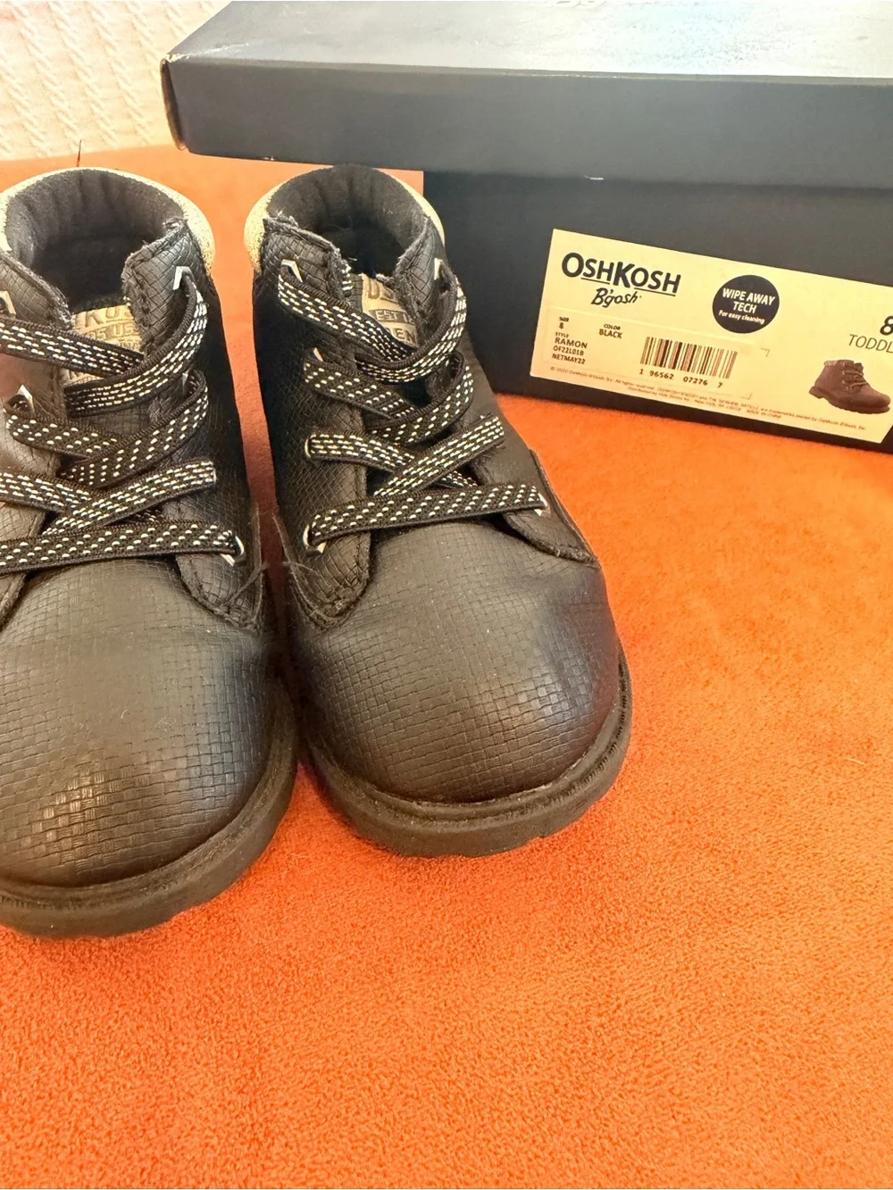 OshKosh B'gosh Black Kids Lace-Up Boots